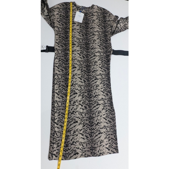 ZARA Belted Animal Print Midi Dress Size M - Picture 8 of 8